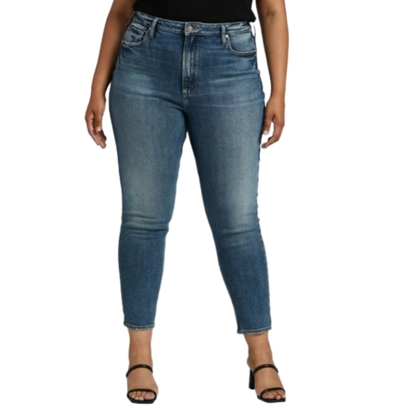 Silver Jean Co. Mom Jeans High Rise Tapered size 32 NWT - Picture 4 of 17